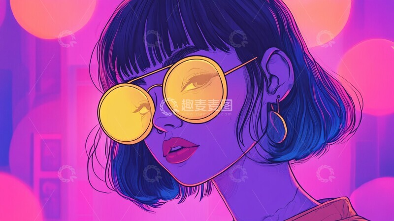 高清大图下载【趣麦麦图】卡通网络背景1