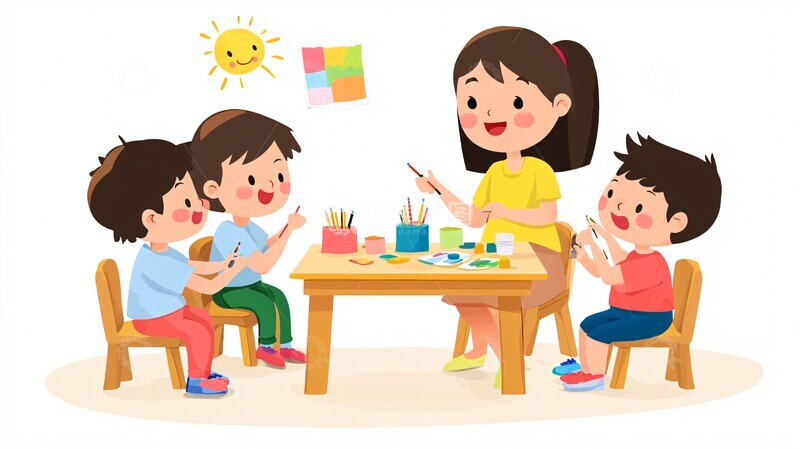 高清大图下载【趣麦麦图】快乐绘画课堂