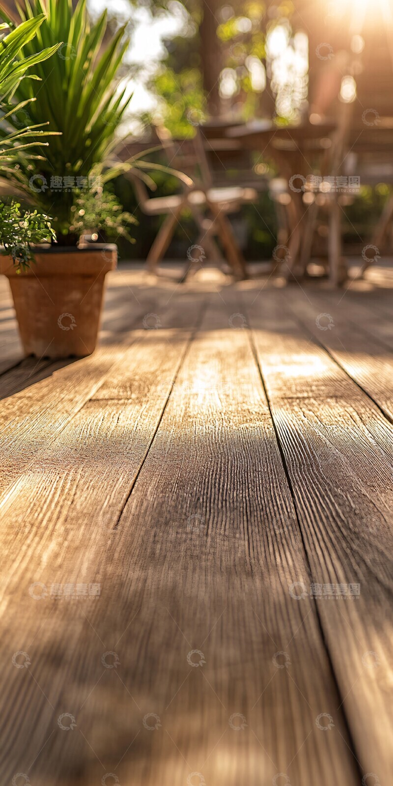 高清大图下载【趣麦麦图】木质露台休闲区2