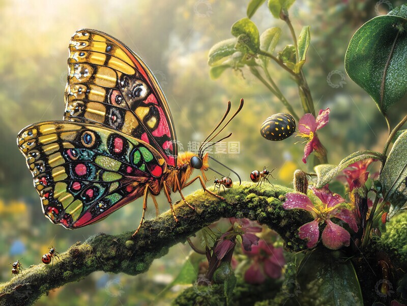 高清大图下载【趣麦麦图】自然环境中的昆虫