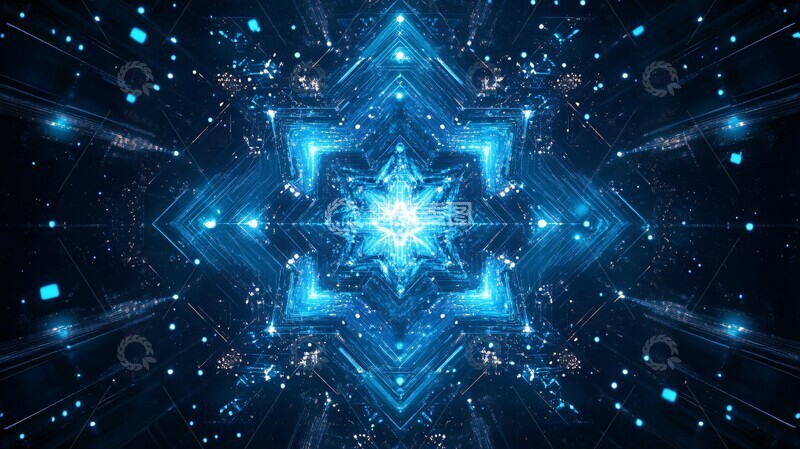 高清大图下载【趣麦麦图】几何光点箭头图3