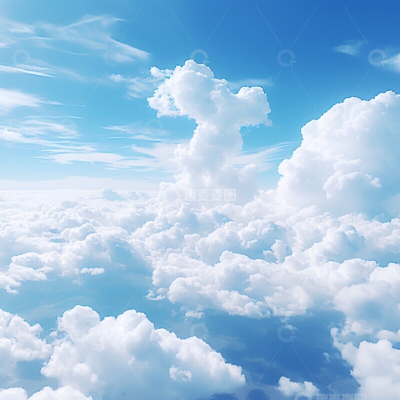 高清大图下载【趣麦麦图】蓝天白云全景图1