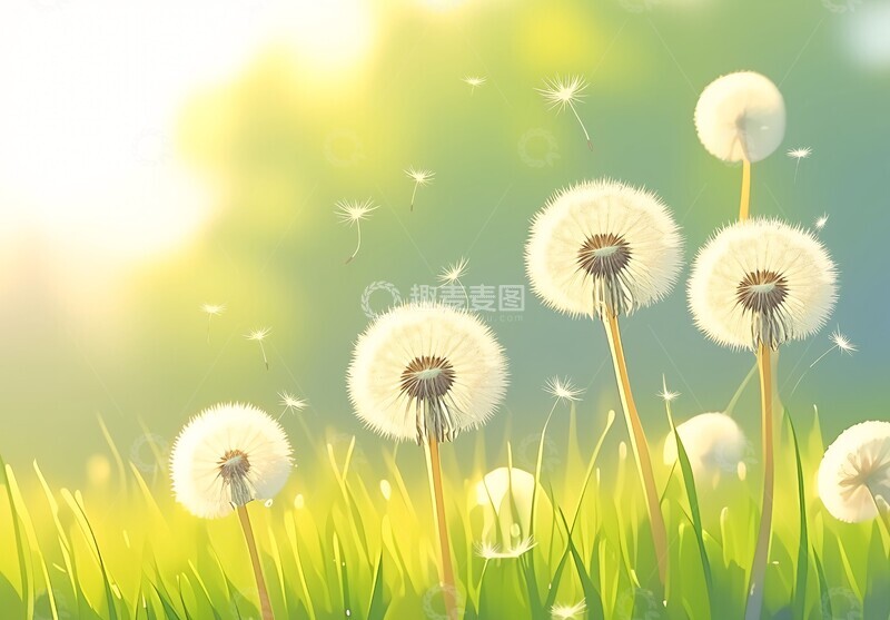 高清大图下载【趣麦麦图】水滴映花水滴背景种子2