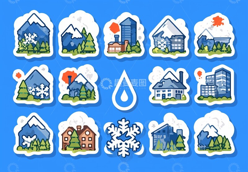 高清大图下载【趣麦麦图】水滴山川图水滴山川河流1