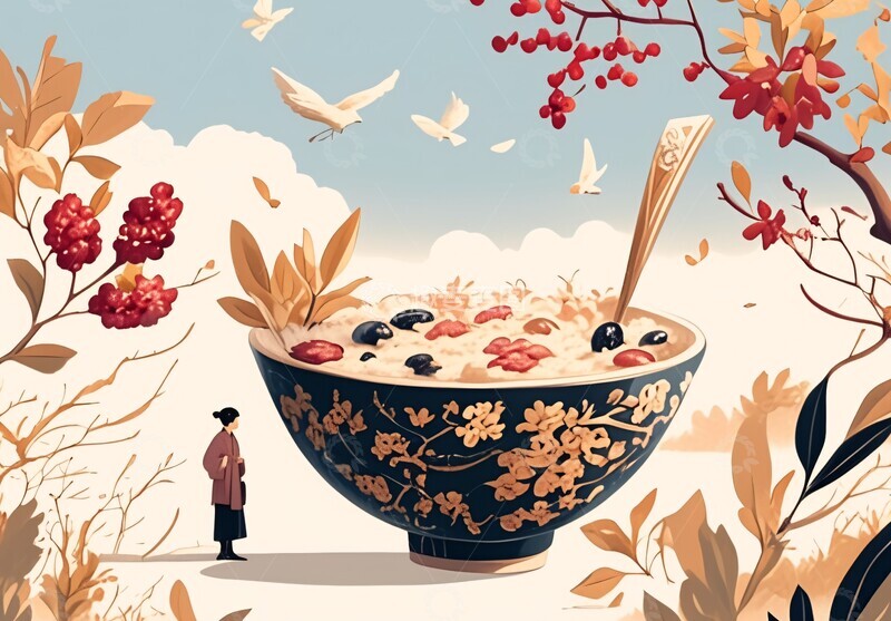 高清大图下载【趣麦麦图】八宝粥与汉服少年