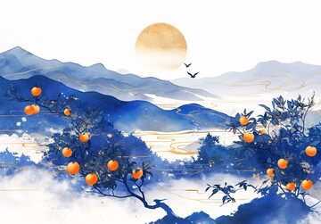 山川河流瓷画
