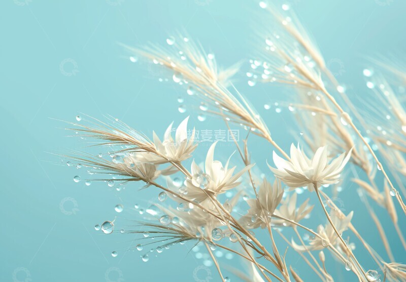 高清大图下载【趣麦麦图】水滴中的绿意2