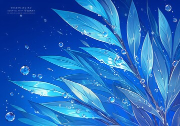 霜叶露珠线绘图