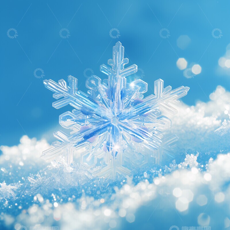 高清大图下载【趣麦麦图】冬日雪花飘冬日雪花晶莹2
