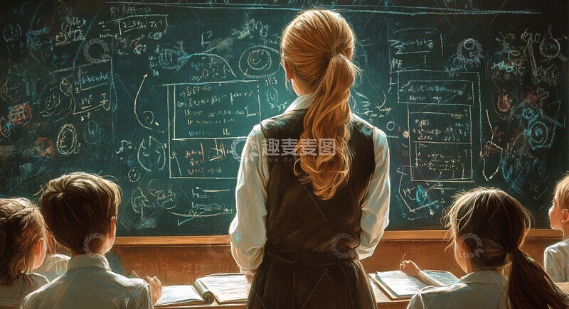 高清大图下载【趣麦麦图】教师教学课堂1