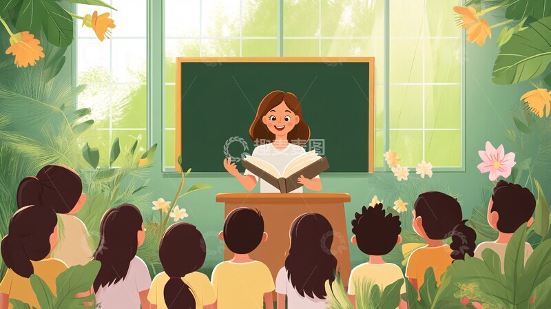 高清大图下载【趣麦麦图】老师上课场景