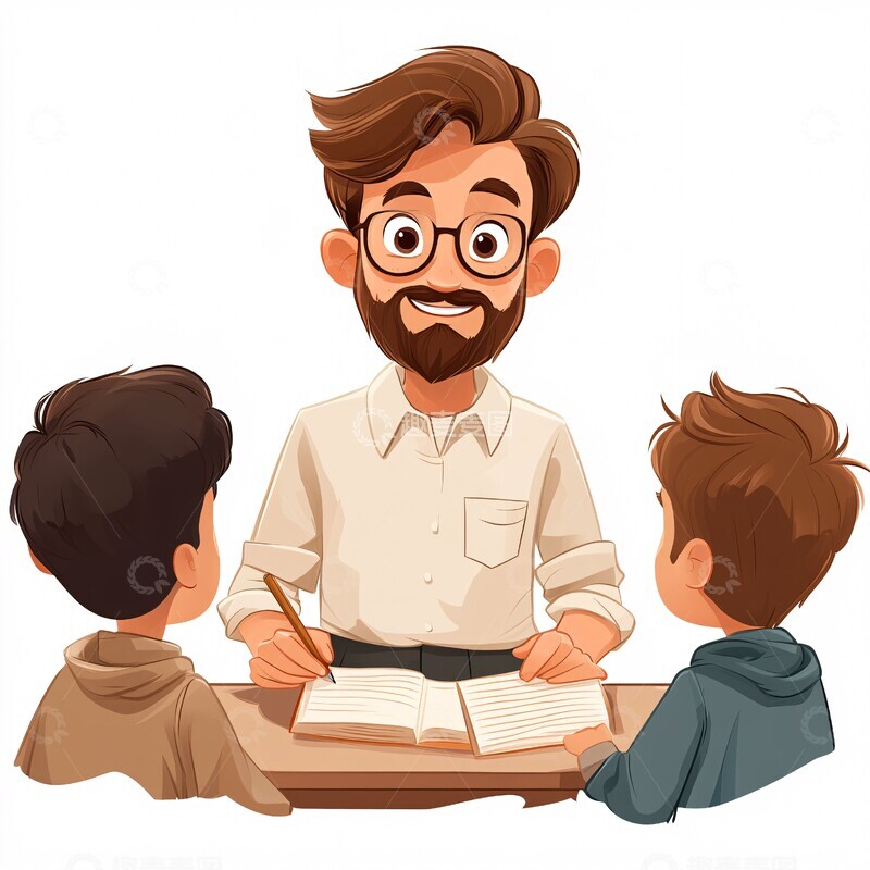 高清大图下载【趣麦麦图】教师讲解课堂1