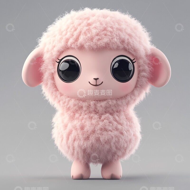 高清大图下载【趣麦麦图】粉色小羊盲盒