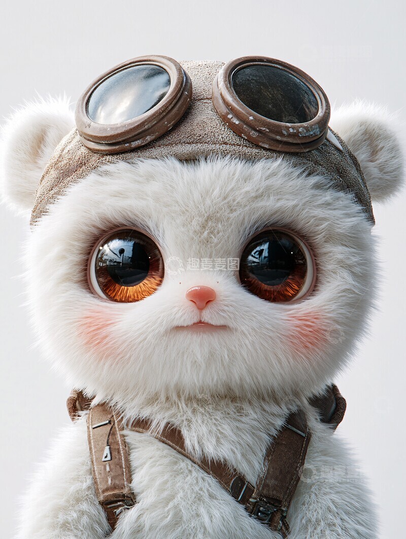 高清大图下载【趣麦麦图】白色熊飞行员3