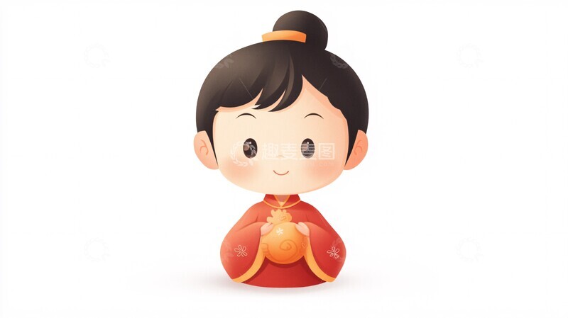 高清大图下载【趣麦麦图】孔夫子婴儿旗袍1