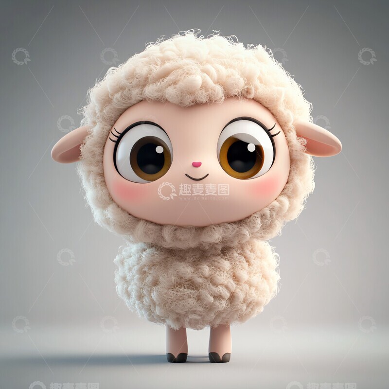 高清大图下载【趣麦麦图】羊羔盲盒角色3