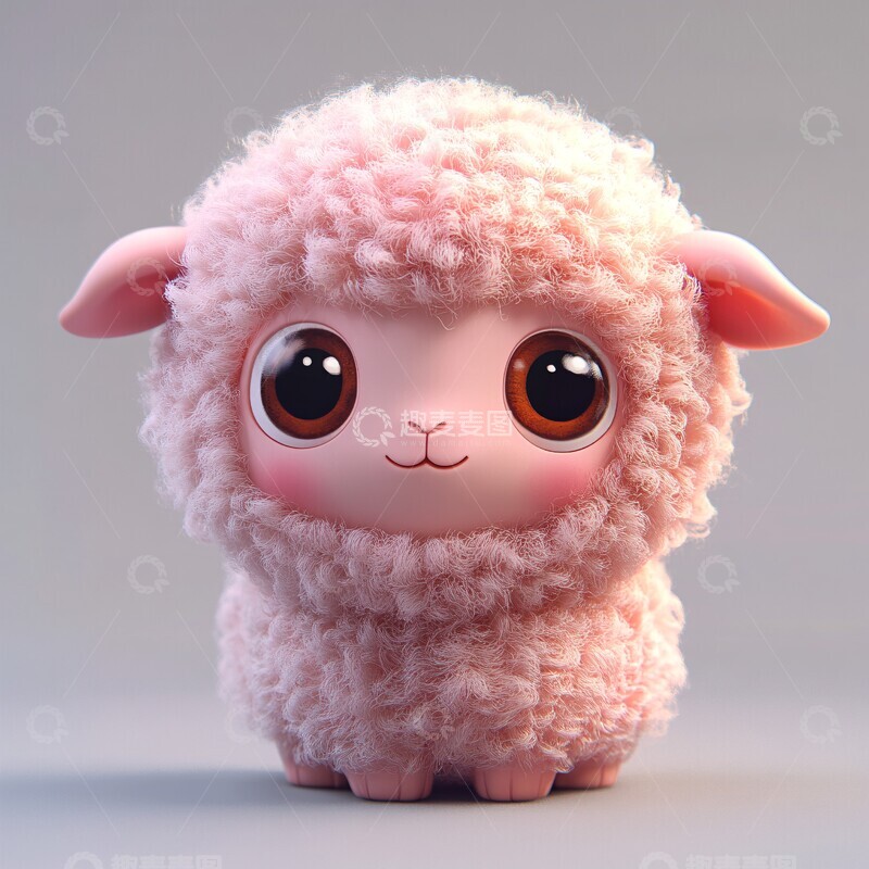 高清大图下载【趣麦麦图】粉色小羊盲盒1