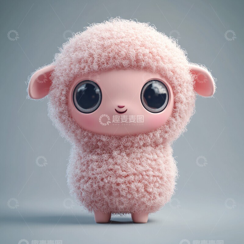 高清大图下载【趣麦麦图】粉色小羊盲盒2