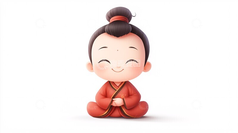 高清大图下载【趣麦麦图】孔夫子婴儿旗袍