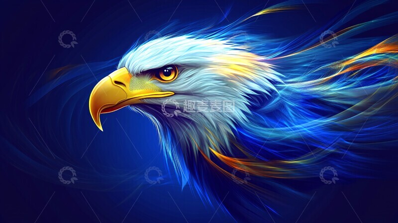 高清大图下载【趣麦麦图】科技风秃鹰头像1
