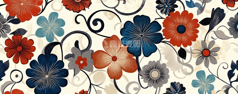 高清大图下载【趣麦麦图】花朵纹样图案