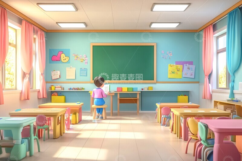 高清大图下载【趣麦麦图】课堂老师教学场景1