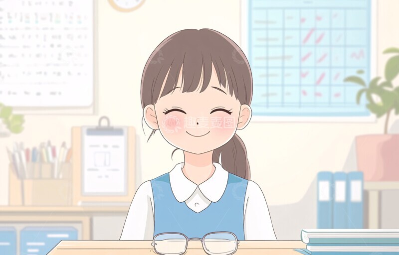 高清大图下载【趣麦麦图】教室里的视力按摩1