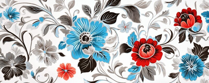 高清大图下载【趣麦麦图】花朵纹样图案3