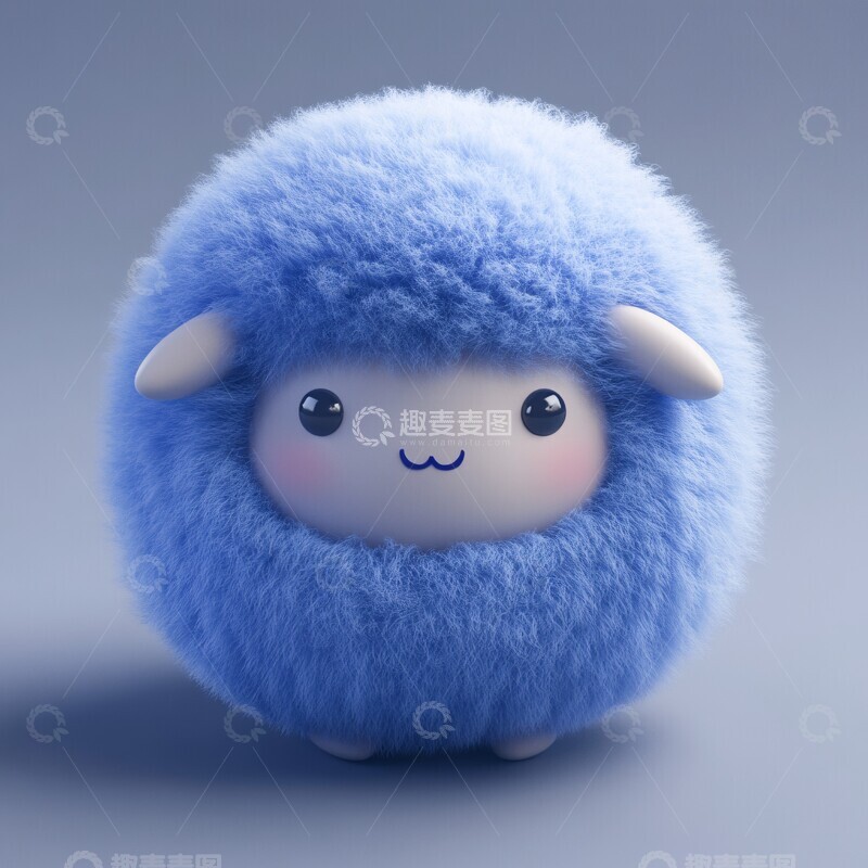 高清大图下载【趣麦麦图】蓝色绵羊头像3