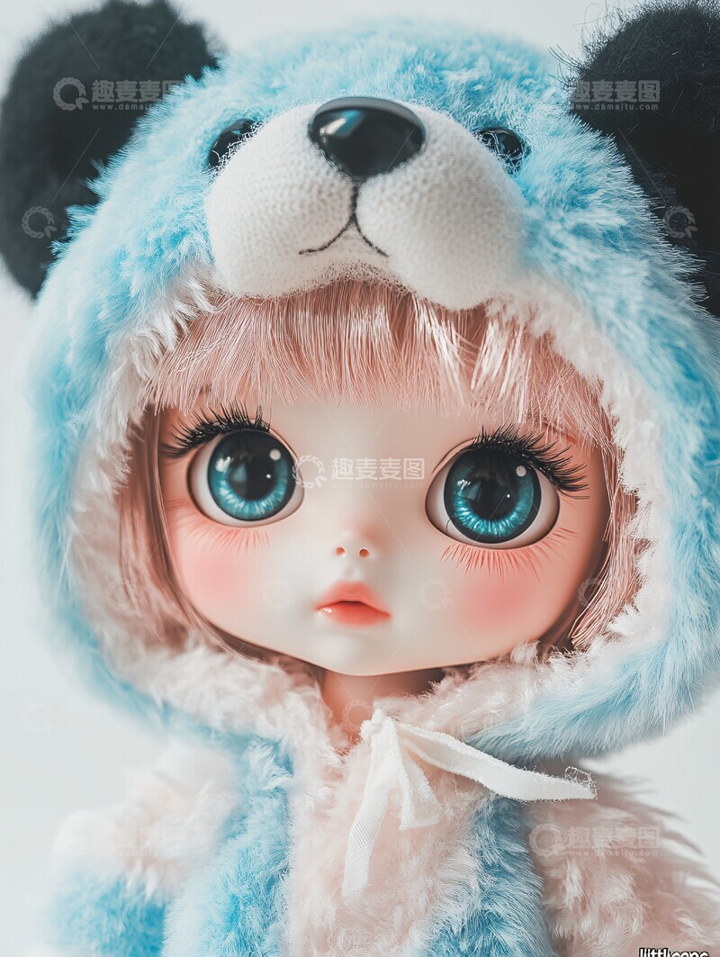 高清大图下载【趣麦麦图】熊猫娃娃熊猫娃娃耳朵