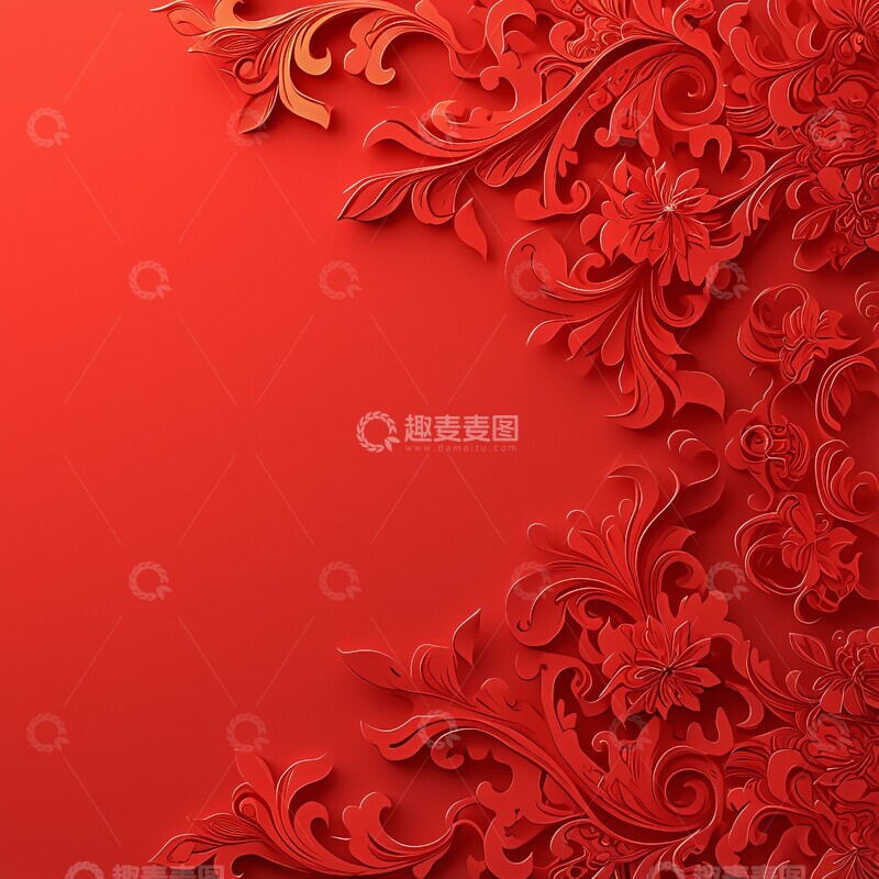 高清大图下载【趣麦麦图】剪纸图案新年装饰