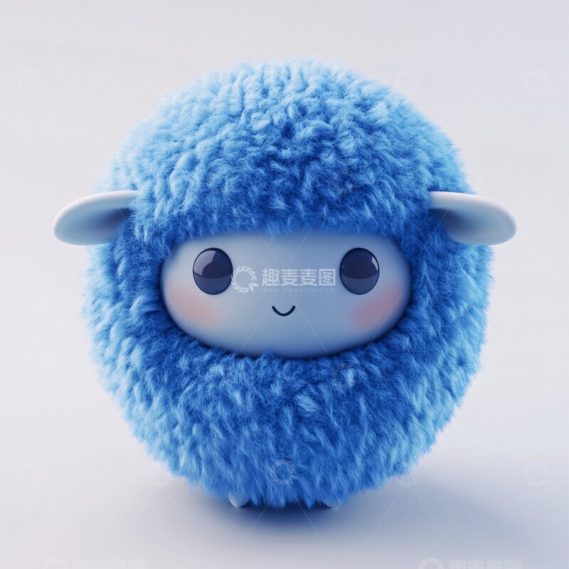 高清大图下载【趣麦麦图】蓝色绵羊头像