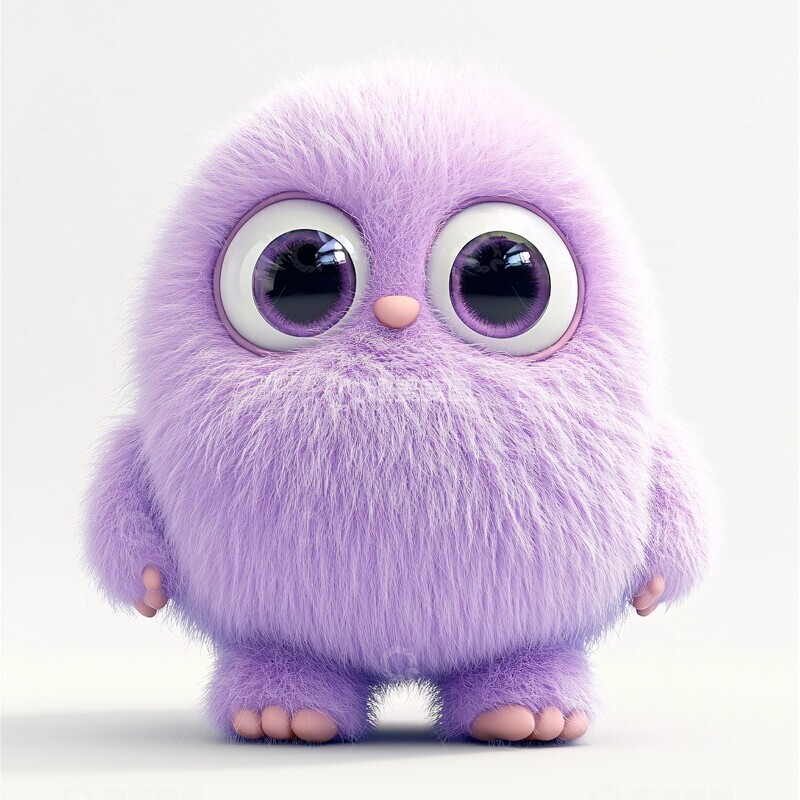 高清大图下载【趣麦麦图】紫色毛绒玩具2