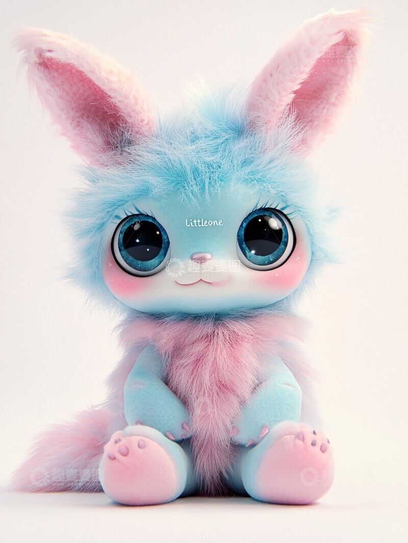 高清大图下载【趣麦麦图】龙娃娃兔耳装扮1