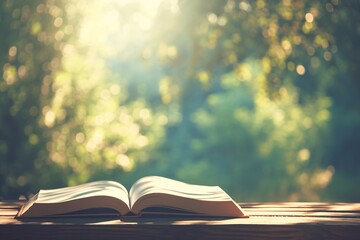 开放书籍静置桌上