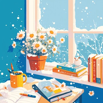 窗边书桌上的静物2