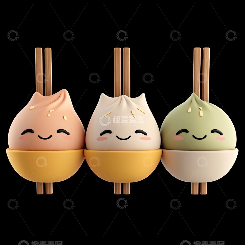 高清大图下载【趣麦麦图】卡通可爱粽子饺子图标2