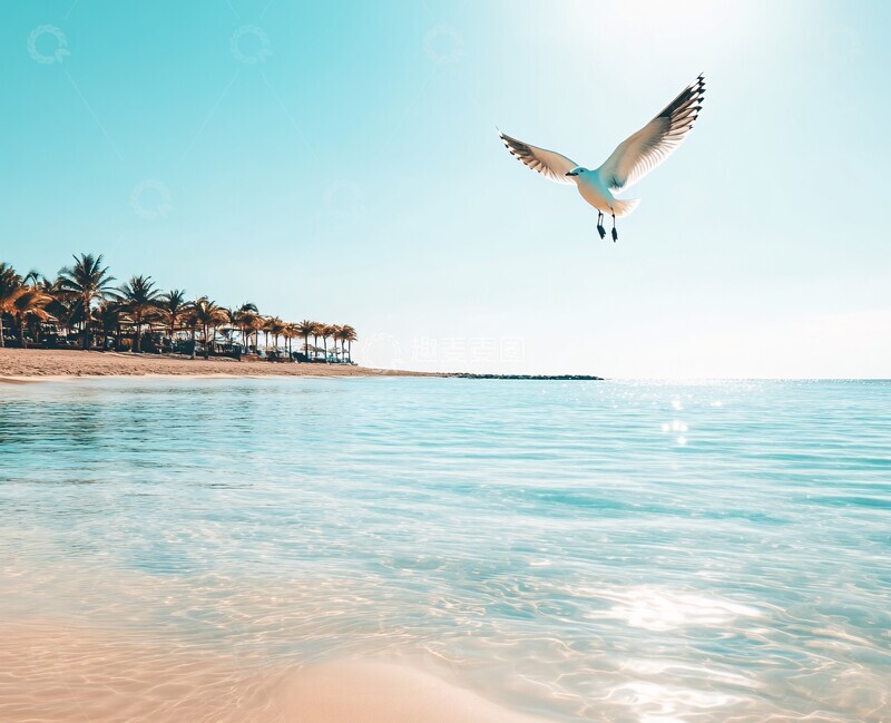 高清大图下载【趣麦麦图】碧海金沙图碧海金沙蓝天1