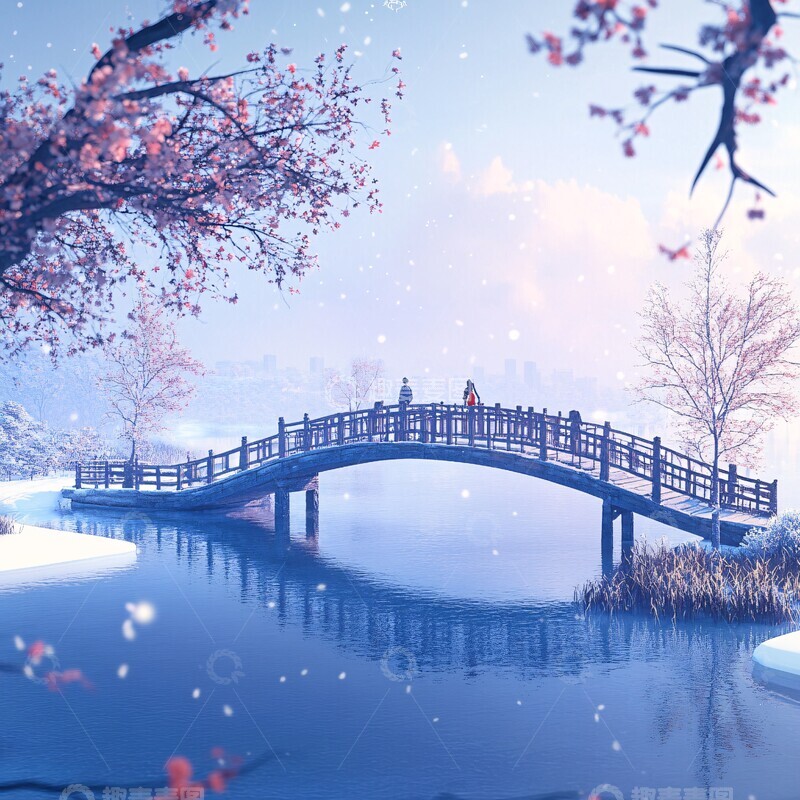 高清大图下载【趣麦麦图】冬日西湖之恋1