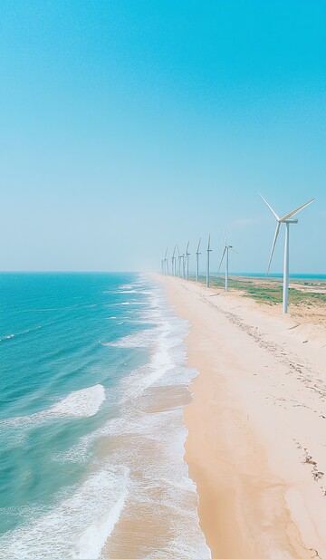 白沙海岸风力发电机