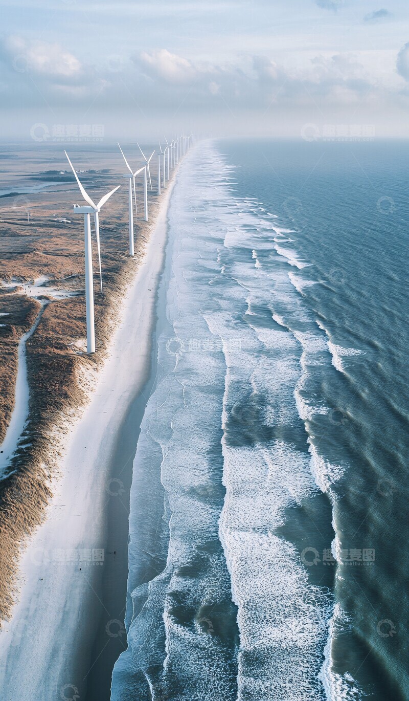 高清大图下载【趣麦麦图】海风发电场景2