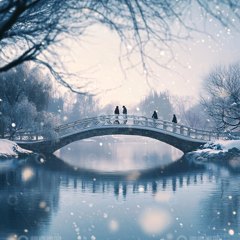 高清大图下载【趣麦麦图】冬日西湖之恋