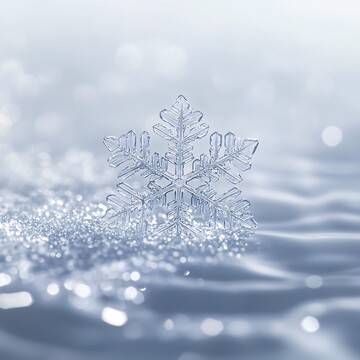 中心雪花雪花白色背景1