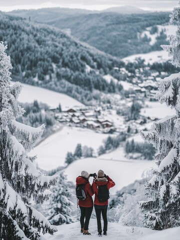 雪山顶上的合影