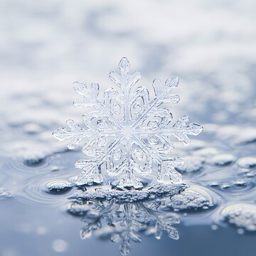 中心雪花雪花白色背景