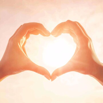 双手爱心阳光1