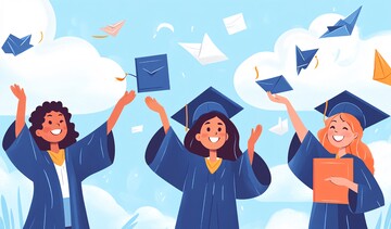 毕业生抛纸飞机1