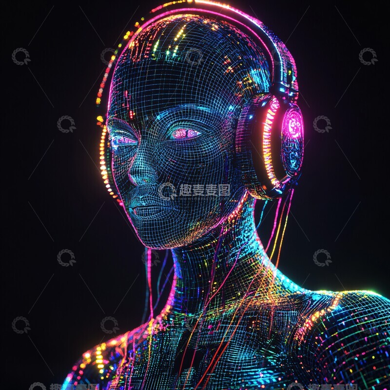 高清大图下载【趣麦麦图】全息人像耳机1