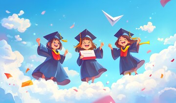 毕业典礼纸飞机云朵1