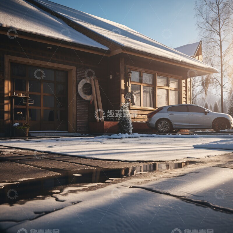 高清大图下载【趣麦麦图】-车库门口的车轮